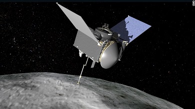 orbiting asteroid Bennu