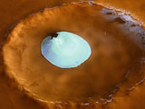 Ice in martian crater