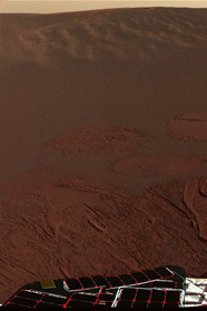 view from Opportunity on Mars