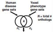 human-yeast phenologs